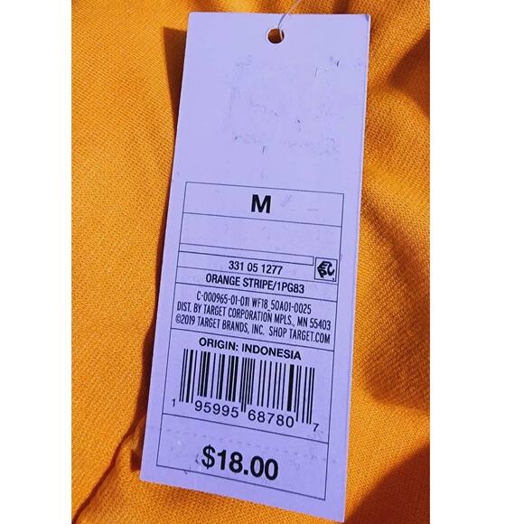 Wild Fable Orange Stripe A-Line Tennis Skirt Medium NEW - Picture 7 of 7